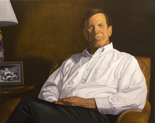 Michael A. Cooley, Jim Deluca, Portrait, 2015, Oil. This painting is for business man and friend whom I had the pleasure knowing. The painting is 30 x 24 inch on linen.