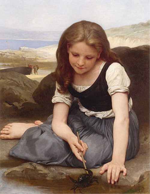 William Bouguereau, The Crab, 1869, Oil