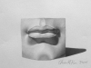 Christine Kwon, David's Mouth - Cast Drawing, 2015, Graphite