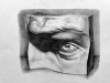 Edi Watkins, David's Eye - Cast Drawing, 2015, Graphite